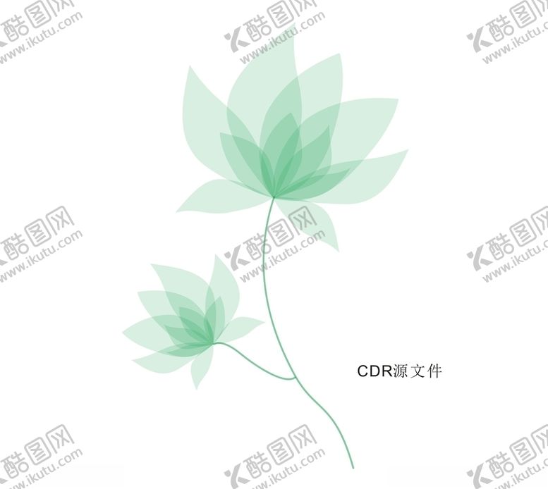 编号：41834105190643187726【酷图网】源文件下载-花朵矢量绿色花朵