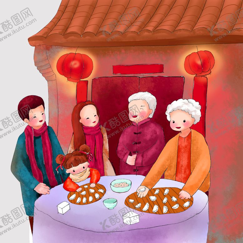 编号：31946710121037051982【酷图网】源文件下载-一家人团圆素材 