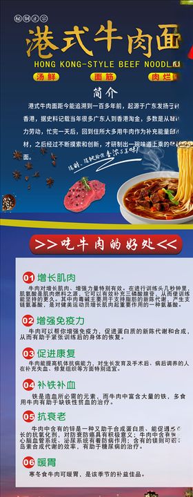 港式牛肉面展板