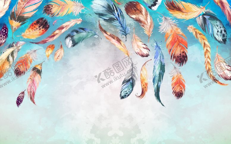 编号：34592409200937273755【酷图网】源文件下载-羽毛电视背景墙图片