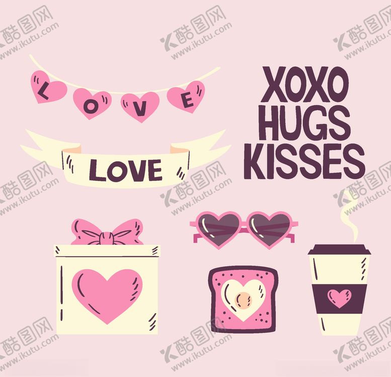 编号：76092809270048184755【酷图网】源文件下载-浪漫情人节元素