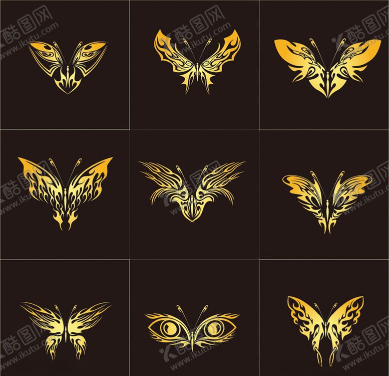 编号：61527809151943453161【酷图网】源文件下载-矢量蝴蝶矢量老鹰翅膀图案