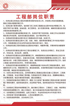 工程部岗位职责