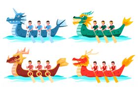 矢量端午龙舟
