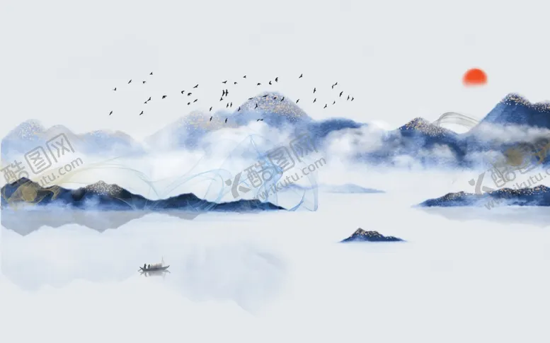 编号：67429907012119039597【酷图网】源文件下载-新中式水墨山水背景