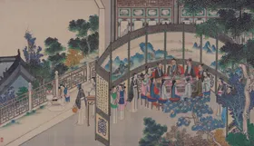 红楼梦国画嫔妃日常生活嫔妃生活