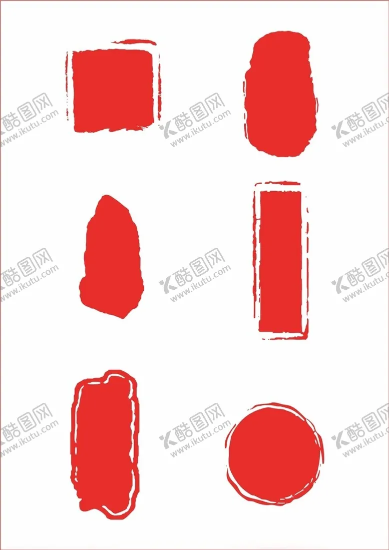 编号：54122702192156455640【酷图网】源文件下载-矢量红色印章模板
