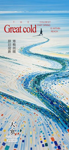 大寒高级感海报