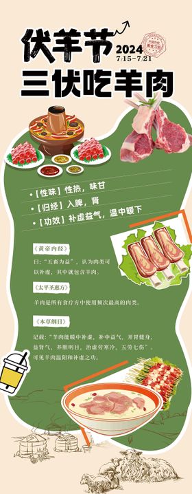 海报饮食习俗三伏科普