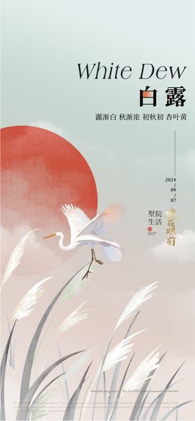 白露节气海报