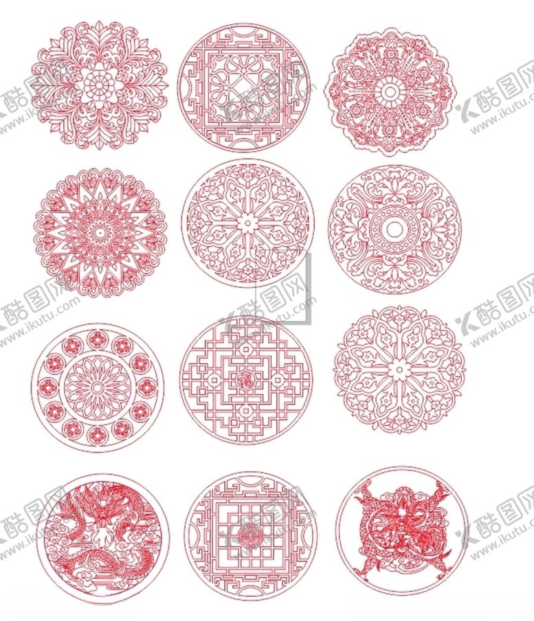 编号：35880410080549588583【酷图网】源文件下载-圆形雕花文件