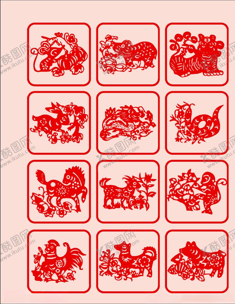 编号：13559107061848391119【酷图网】源文件下载-十二生肖