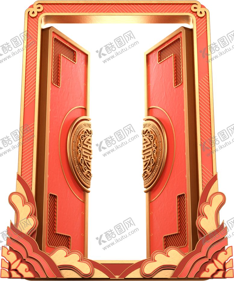 编号：44913606242158145678【酷图网】源文件下载-年货节元素门
