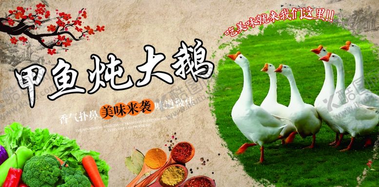 编号：22708209221202295996【酷图网】源文件下载-甲鱼炖大鹅