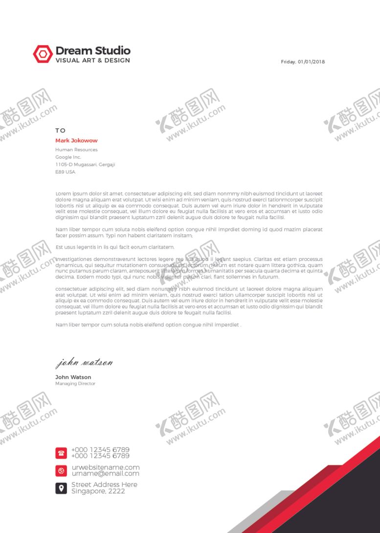 编号：38174410282007501999【酷图网】源文件下载-商务信笺模板