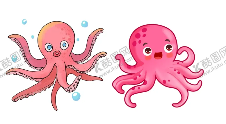编号：54993009111026162778【酷图网】源文件下载-卡通海洋生物可爱章鱼