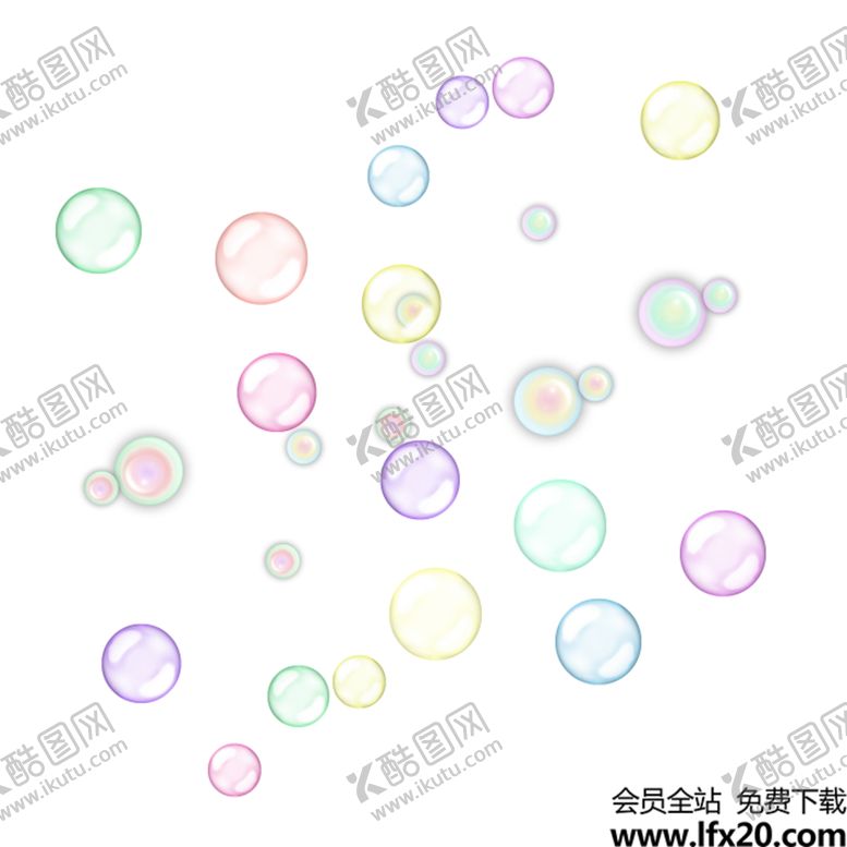 编号：88882109140513243860【酷图网】源文件下载-彩色透明肥皂泡气泡水泡泡泡元素