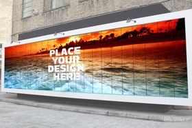 户外大型广告牌样机