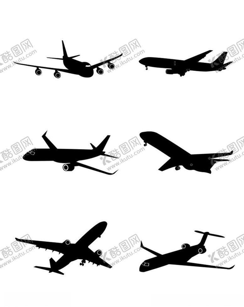 编号：21726509292027186514【酷图网】源文件下载-飞机剪影