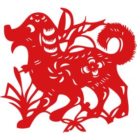 狗年剪纸装饰