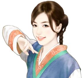 古装帅哥美女插画图片二次元风手绘汉服复