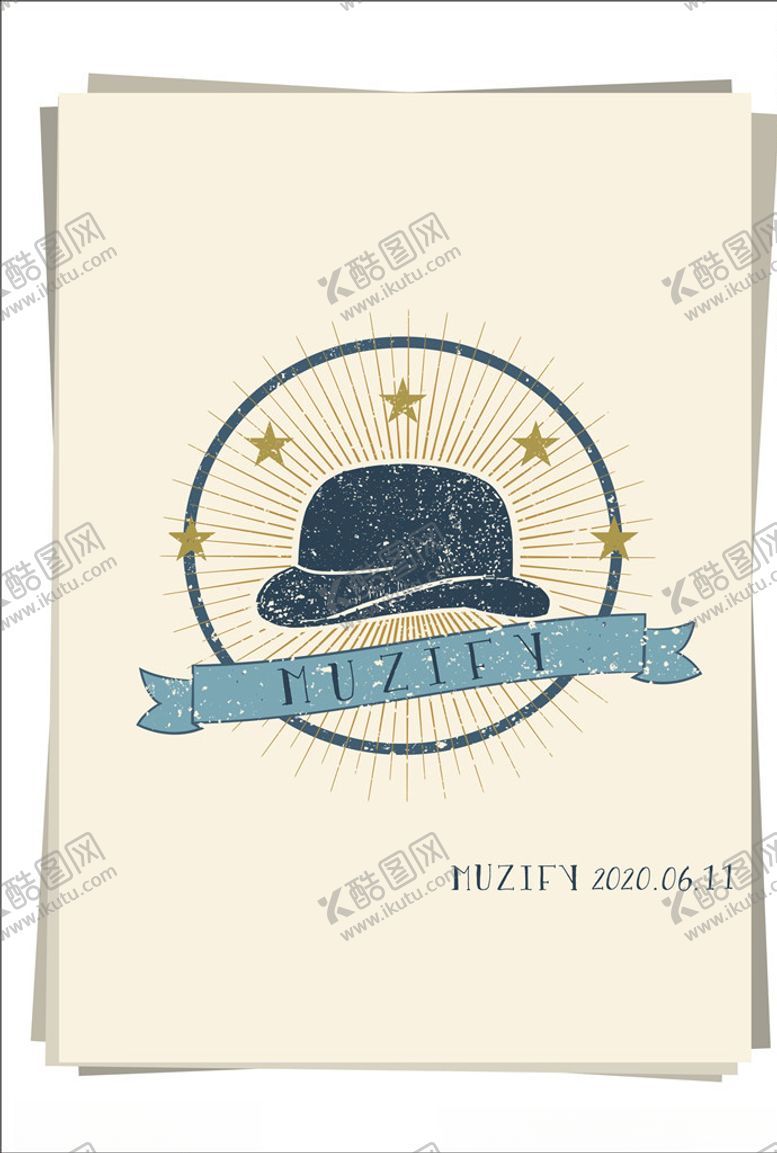 编号：19370609191225206617【酷图网】源文件下载-圆顶硬礼帽标签设计