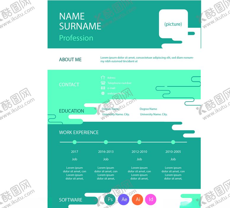 编号：79188910290110528997【酷图网】源文件下载-简历