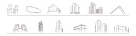 日景楼体模型3D大楼建筑