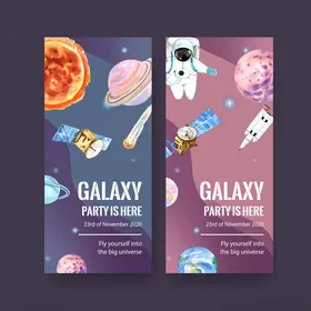 太空主题横幅设计