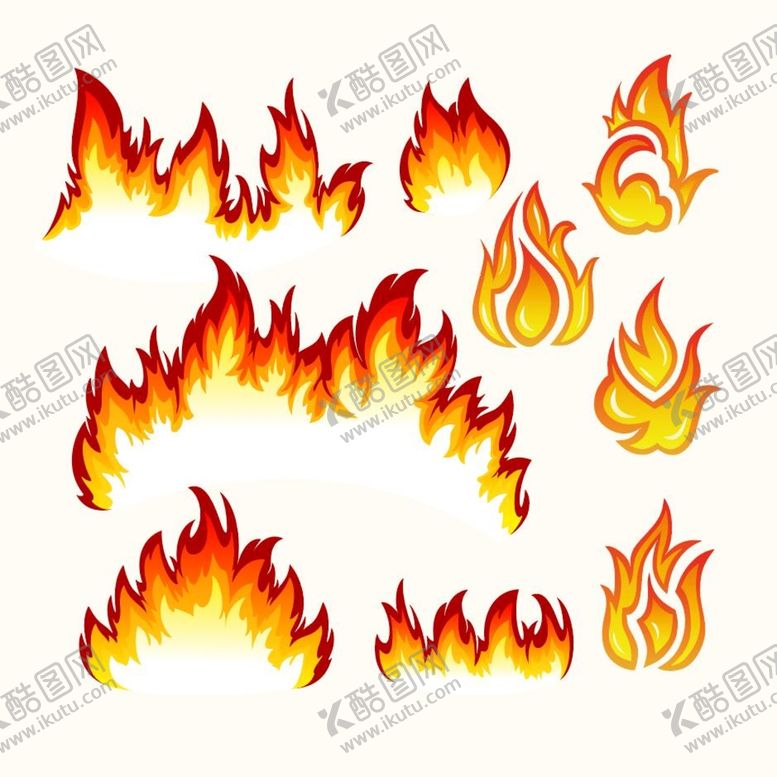 编号：67648711210722593931【酷图网】源文件下载-卡通火焰矢量火焰