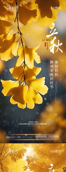 立秋节气系列海报