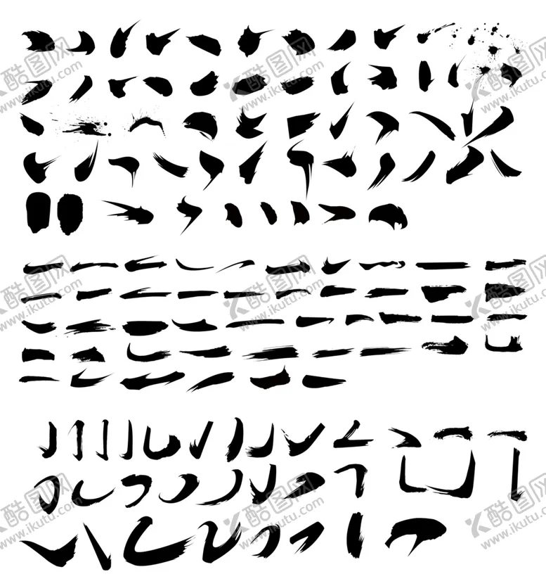 编号：93193901281936313452【酷图网】源文件下载-毛笔笔触