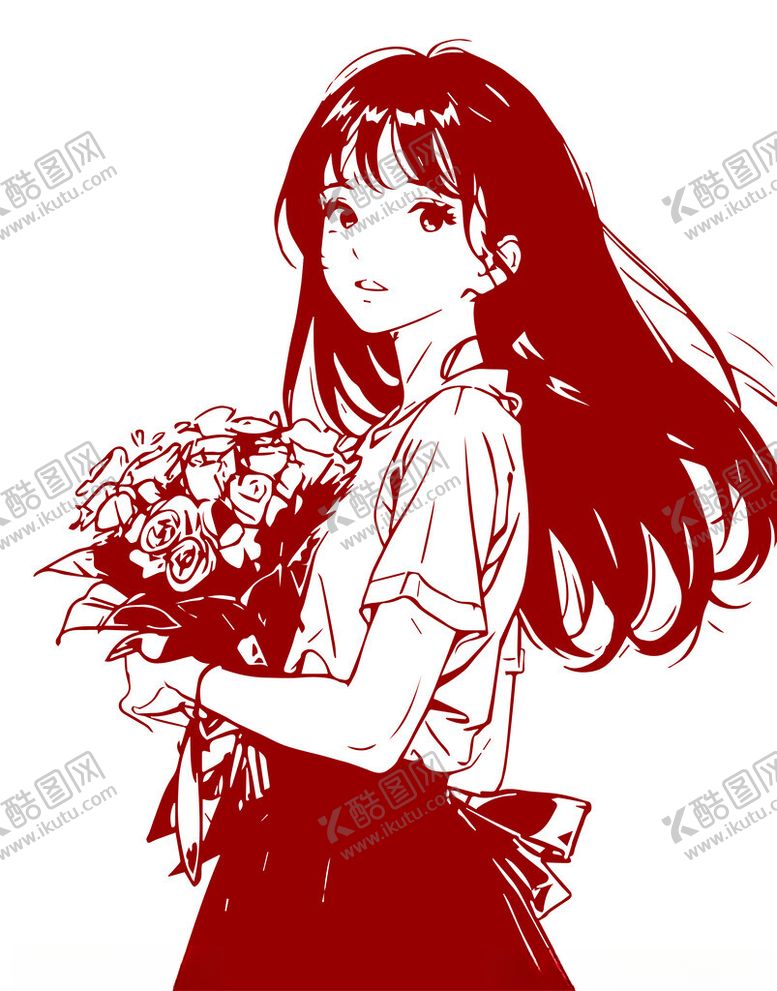 编号：90602602200408153288【酷图网】源文件下载-剪纸美女