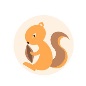 卡通手绘松鼠