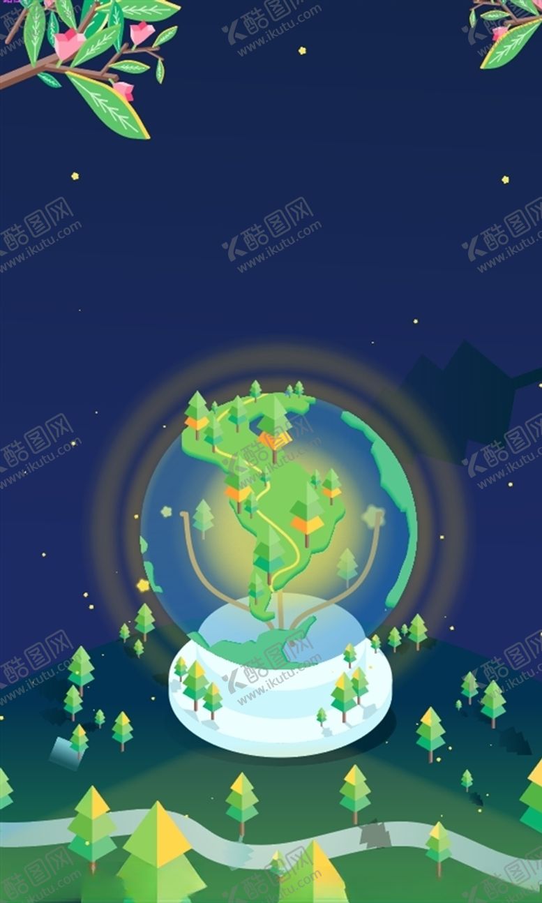 编号：59548705182112412584【酷图网】源文件下载-世界环境日卡通可爱背景素材