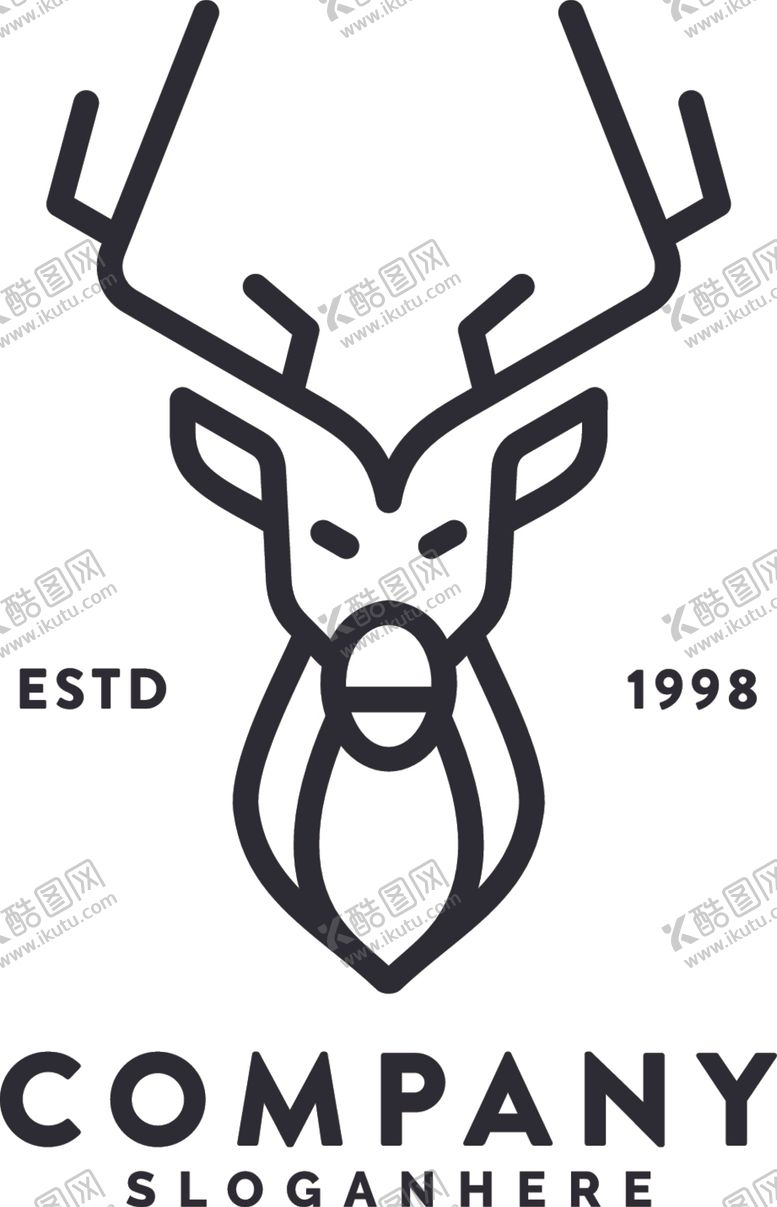 编号：69859009191923228101【酷图网】源文件下载-鹿头标志