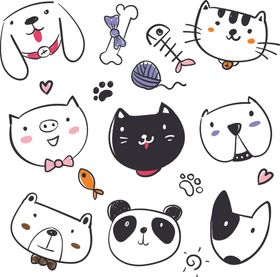 9款手绘白色条幅和箭头矢量素材