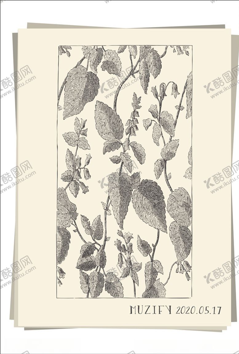 编号：62311910020514515992【酷图网】源文件下载-叶子底纹手绘稿