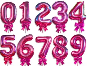 红色数字气球