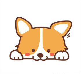 呆卡通可爱狗狗