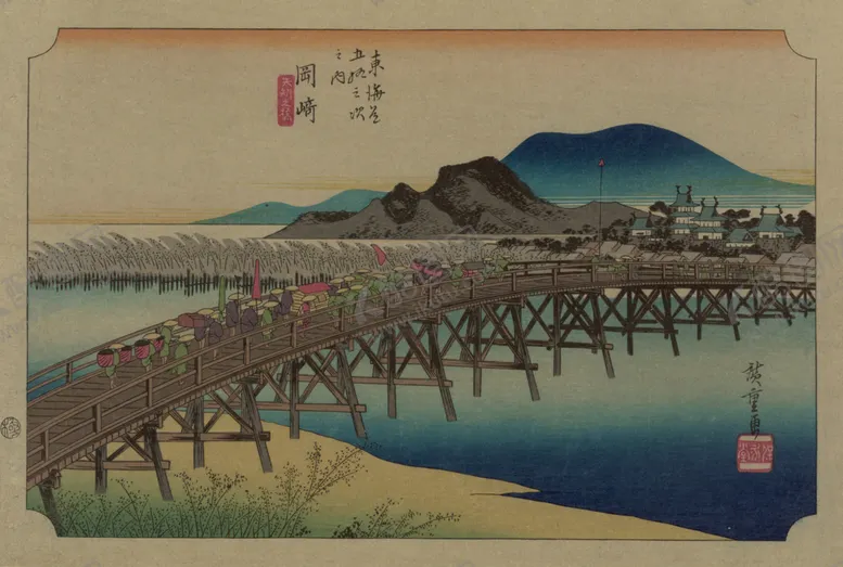 编号：46413606171627125123【酷图网】源文件下载-日本街景风景浮世绘