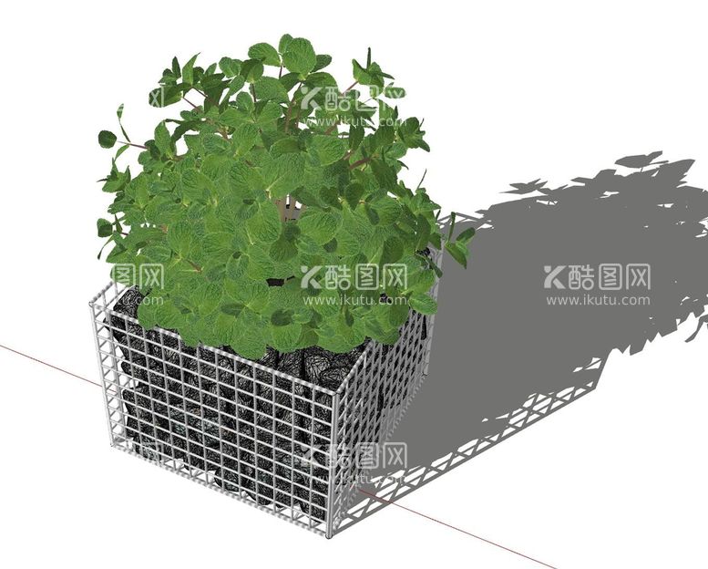 编号：85104910080134561398【酷图网】源文件下载-绿色盆栽植物模型