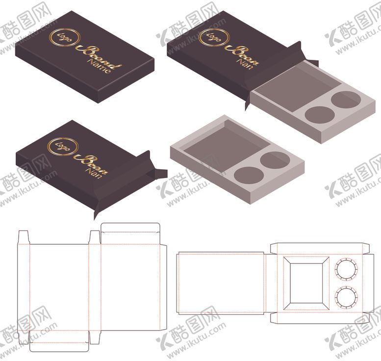 编号：70310710301819291326【酷图网】源文件下载-纸质包装盒刀模设计图