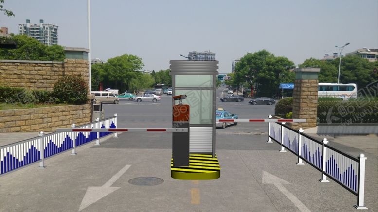 编号：49344406281854391359【酷图网】源文件下载-大门口停车场道闸设备系统PSD
