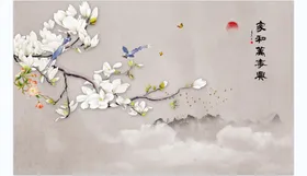 家和万事兴国画风景画富贵满堂