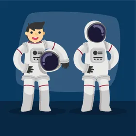 宇航员天活动宙天太空人卡通人物