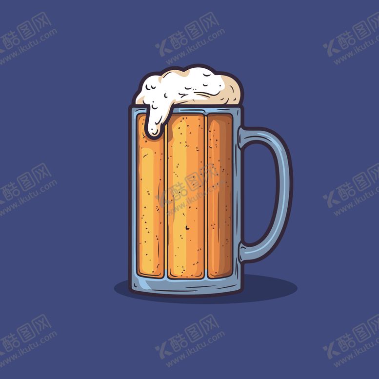 编号：92865402042359259659【酷图网】源文件下载-可爱啤酒卡通绘画儿童插画