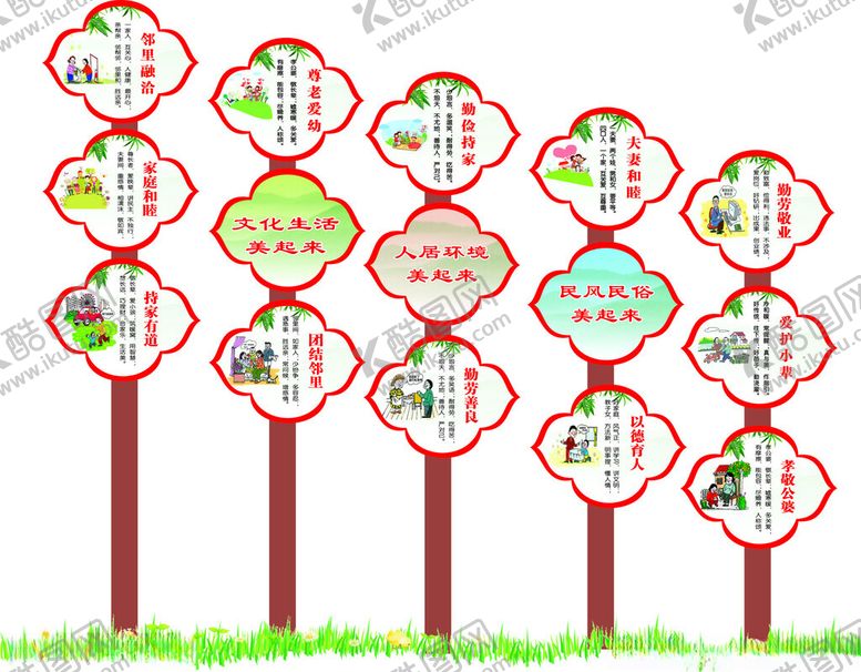 编号：81055809291704006381【酷图网】源文件下载-异形花坛标语牌