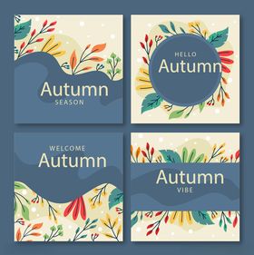 秋季主题装饰卡片设计
