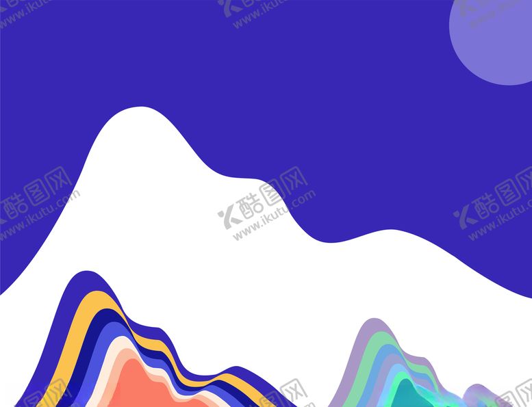 编号：84002605150630161054【酷图网】源文件下载-插画抽象山峰